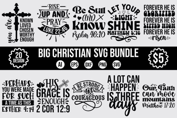 Big Christian SVG Designs Bundle Vol.2: Graphics for Crafts