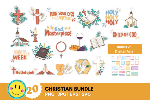 Christian Bundles Graphics for Faith Crafts