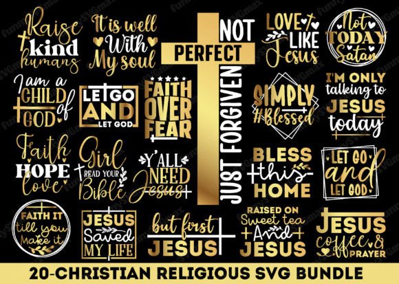 Christian Religious SVG Bundle: Jesus Graphics for Crafts