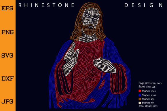 Heart of Jesus Rhinestone Template: Graphics & Crafts Review