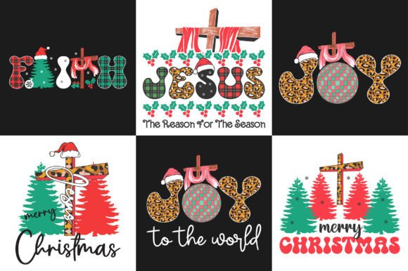 Jesus Cross Christmas Graphics for Crafts & POD