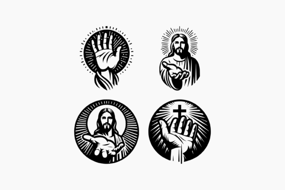 Jesus Hand Graphics for Faith-Based Crafts Branding