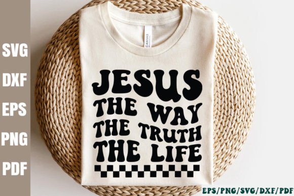 Jesus the Way Truth Life Retro Graphics & Crafts