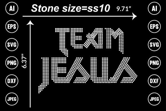 Team Jesus Rhinestone Graphics for Faith Crafts