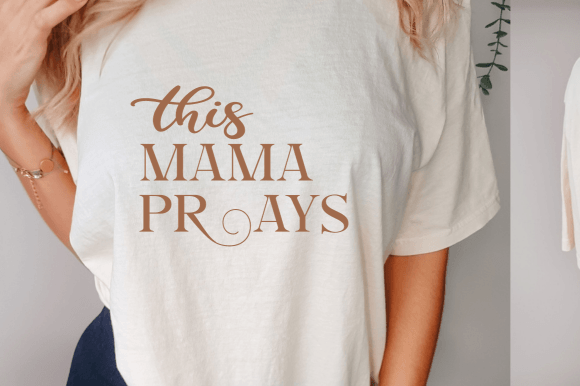 This Mama Prays Cute Christian Svg for Graphics and Crafts